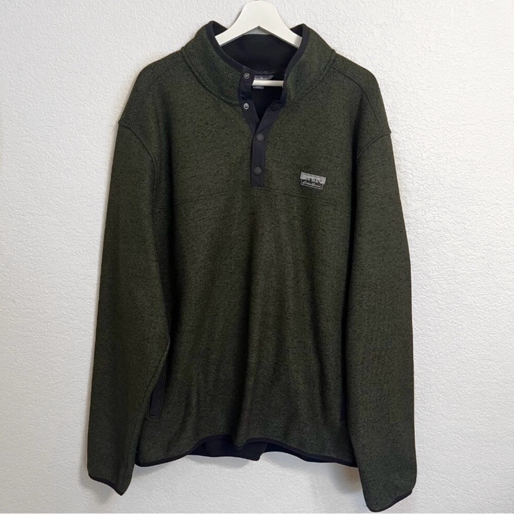 Eddie Bauer Green Pullover Men Size XL